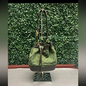 Louis Vuitton Green/Khaki Monogram Mini Lin Canvas Noelie Bag Louis Vuitton